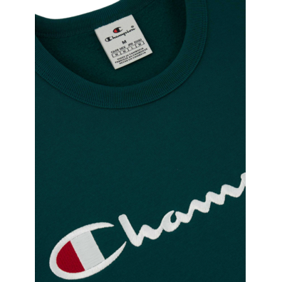 Champion Embroidered Big Logo Crewneck Sweatshirt "Forest Green"