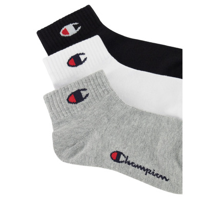 Champion Junior 3Pk Quarter Socks "Grey"