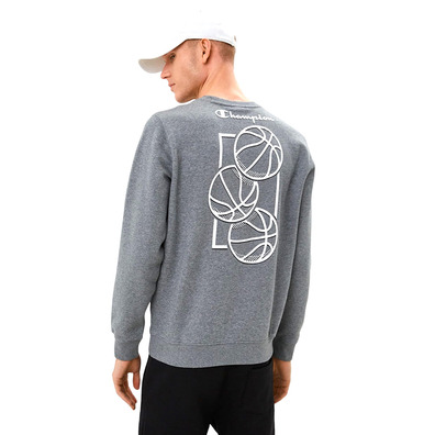 Champion Legacy Basketball Graphic Print Sweatshirt "Grey"