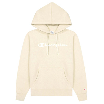 Champion Legacy Big Script Logo Print Hoodie "Wheat"