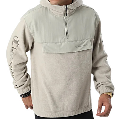 Champion Legacy Outdoor Polar Hooded Half Zip "Beige"