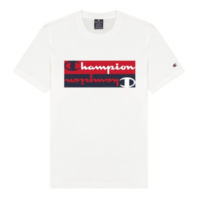 Champion Legacy Script Logo Crewneck Tee "White"