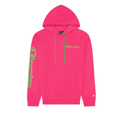 Champion Legacy Spray Neon Hooded Sweatshirt "Pink Fucsia Flour"