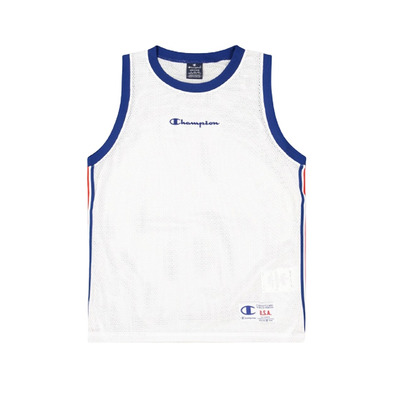 Champion Retro Basketball Mesh Vest "White-Blue"