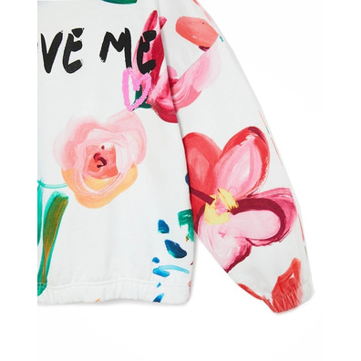 Desigual Girls "I Love Me" Floral Sweatshirt