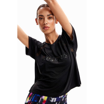 Desigual Mesh Sport T-shirt "Black"