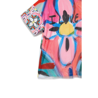 Desigual Girls Painted Flower T-Shirt