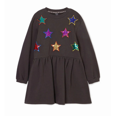 Desigual Star dress sweatshirt "Black"