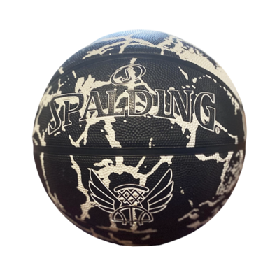 Balón Spalding Flight Crack Black White Rubber (Talla 5)