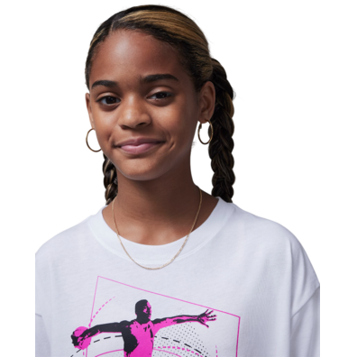 Jordan Girls JDB Flight Time Warp T-Shirt "White"