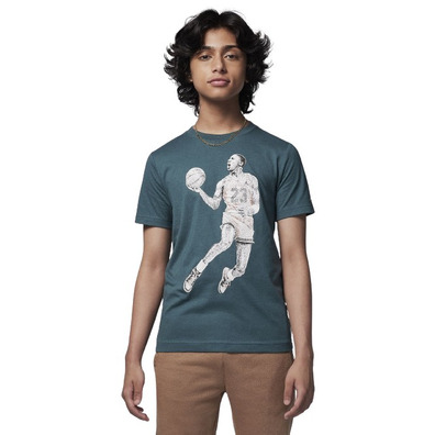 Jordan Kids Air JBD Dots Tee "Oxidized Green"