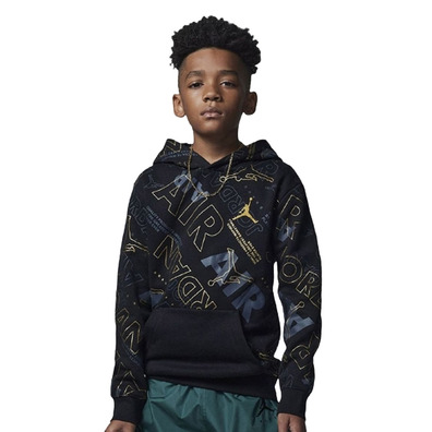 Jordan Kids Holiday Shine Air AOP Hoodie "Black"