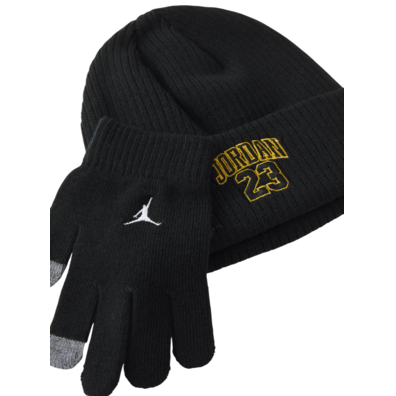 Jordan Kids JDB 23 Jersey Beanie and Gloves 2Piece Set "Black"