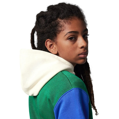 Jordan Kids JDB MJ Brooklyn French Terry Pullover "Pine Green-White-Blue"