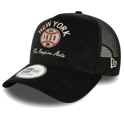 New Era Cord Graphic 9FORTY A-Frame Trucker Cap "Black "