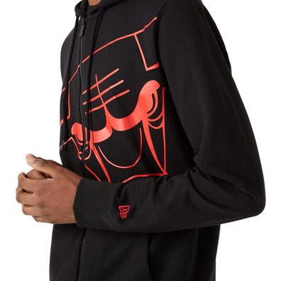 New Era NBA Chicago Bulls Enlarged Logo FZ Hoodie