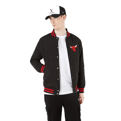 New Era NBA Chicago Bulls Patch Logo Bomber Jacket "Black"