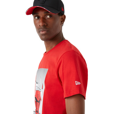 New Era NBA Chicago Bulls Photographic Tee "Red"