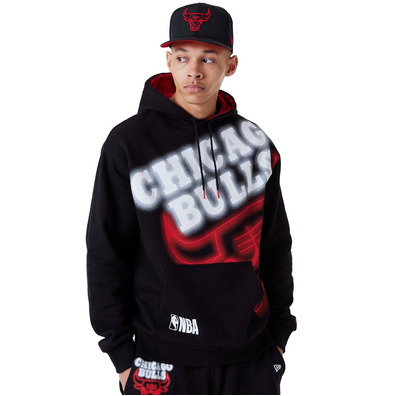 New Era NBA Chicago Bulls Logo Enlarged Neon Pollover Hoodie