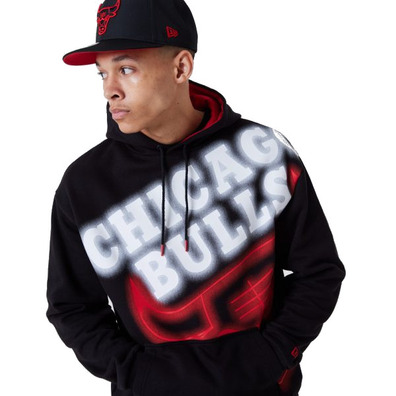 New Era NBA Chicago Bulls Logo Enlarged Neon Pollover Hoodie