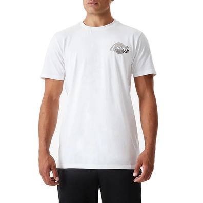 New Era NBA Los Angeles Lakers Metallic Tee "White-Silver"