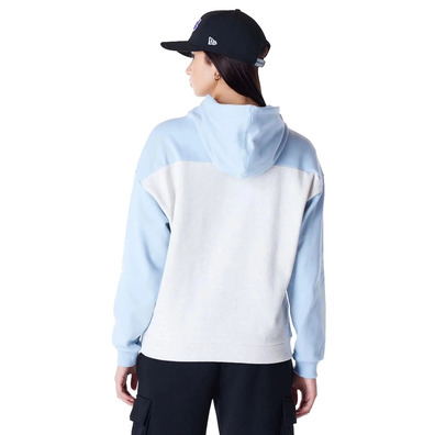 New Era NBA Womens LA Lakers Oversized Pullover Hoodie "Pastel Blue"