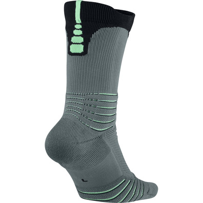 Nike Calcetines Elite Versatility Crew (392/Hasta/Black/Green Glow)