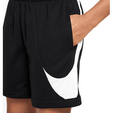 Nike Kids Swoosh Multi+ Dri Fit Short "Black White"