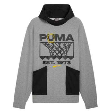 Puma Basketball Winning Shot Hoodie Fleece "Medium Gray"