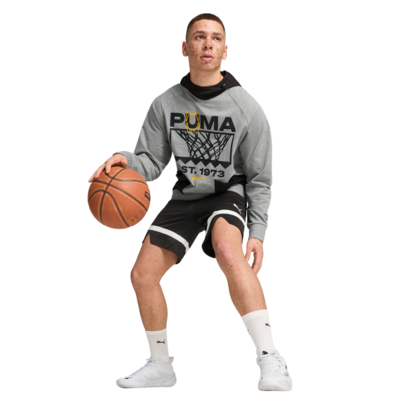 Puma Basketball Winning Shot Hoodie Fleece "Medium Gray"