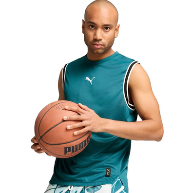 Puma Basketball Winning Shot Mesh Tank "Cold Green"