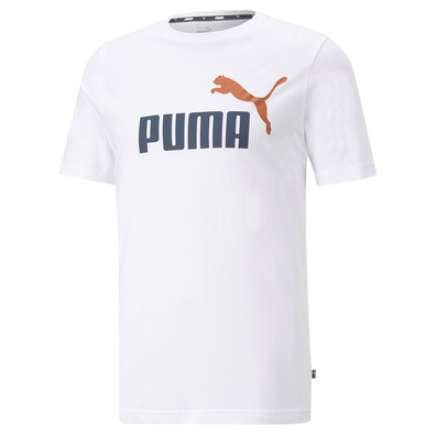 Puma ESS+ 2 Col Logo Tee "White-Dark night"