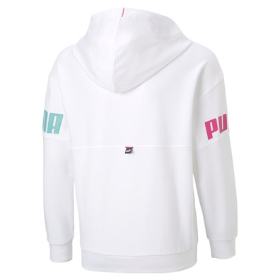 Puma Girls Power Colorblock Hoodie TR "White"