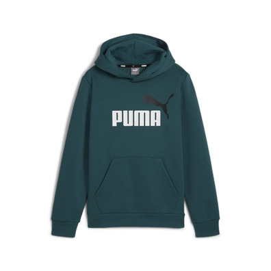 Puma Junior ESS+ 2 Col Big Logo Hoodie FL B "Cold Green"