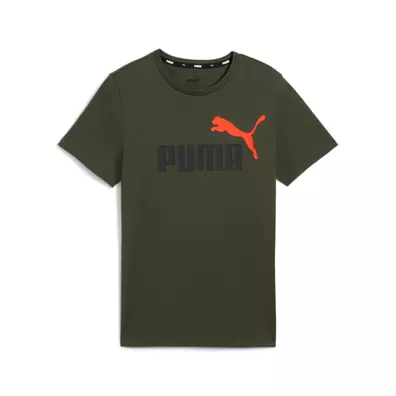 Puma Kids ESS+ 2 Col Logo Tee B "Dark Olive"