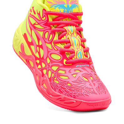 PUMA LaMelo Ball MB.04 1Love Junior "Pink Alert-Yellow"