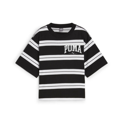 PUMA SQUAD Striped Tee "Black"