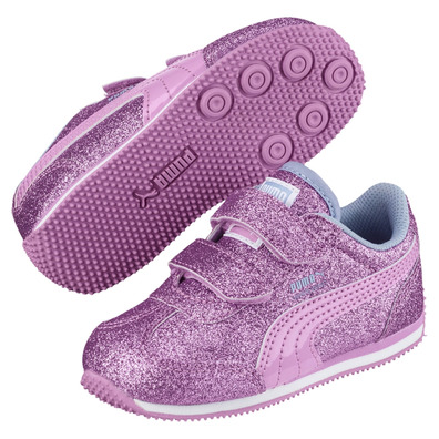 Puma Whirlwind Glitz V Kids Trainers (Orchid/CERULEAN)