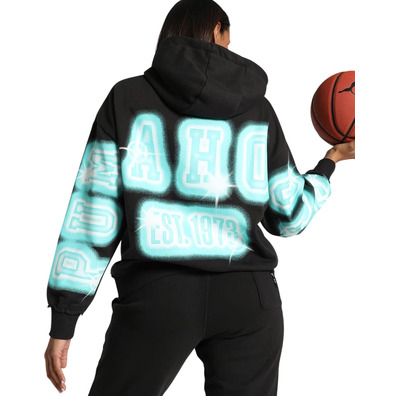 Puma Womans Basketball Art-Hitect Sparkle OS Hoodie "Black"