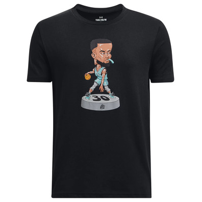 UA Boys' Curry Bobblehead Short Sleeve Tee "Black"