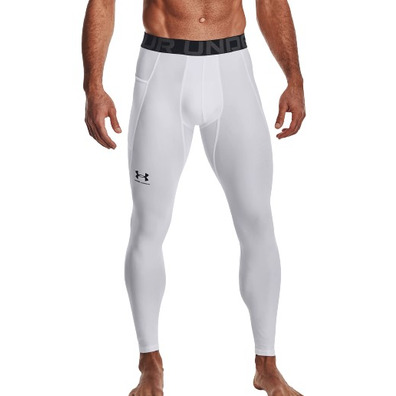 UA Men's HeatGear® Leggings "White"