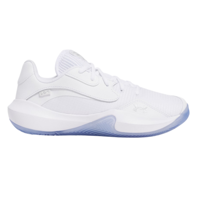 UA Unisex Lockdown 7 Low "White-Metallic Silver"