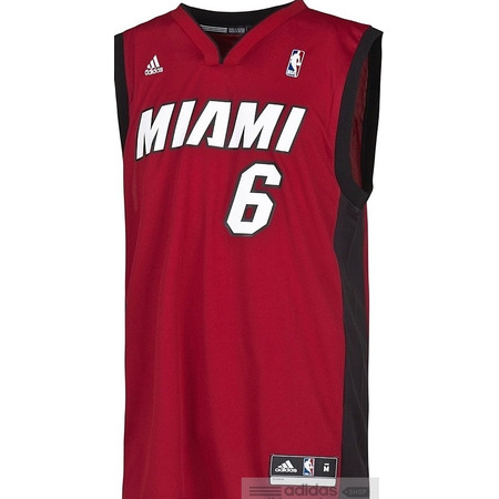 Adidas Camiseta Réplica Lebron James Miami (burdeos/negro)