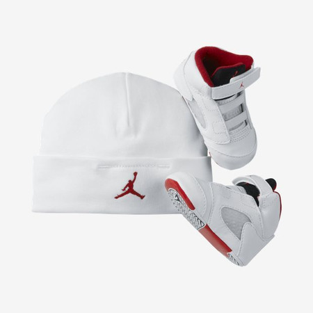 Jordan 5 Retro (GP) Bebé (120/blanco/rojo)