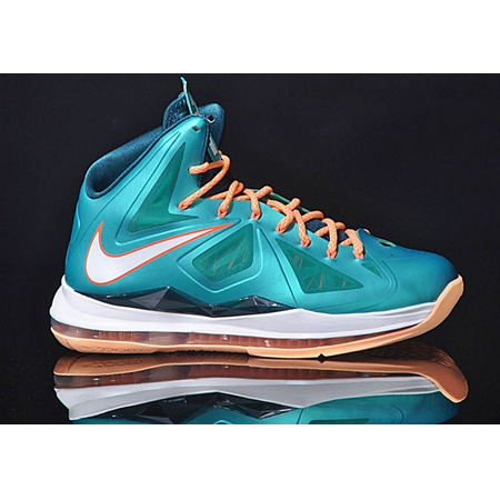 Lebron X "Dolphins" (302/turquesa/naranja/blanco)