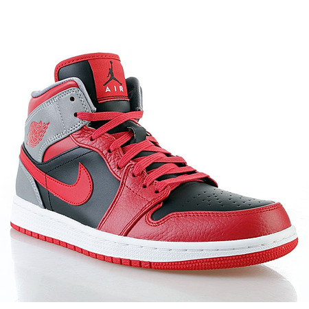 Air Jordan 1 Mid "Fire Red" (603/rojo/negro/gris/blanco)