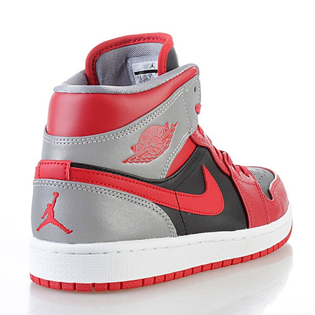 Air Jordan 1 Mid "Fire Red" (603/rojo/negro/gris/blanco)