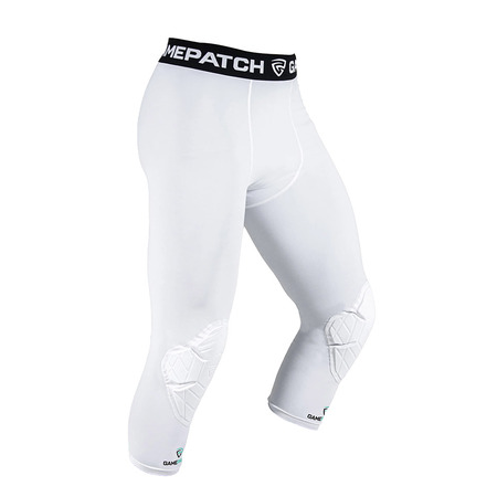 3/4 Tights with Knee Padding "White"