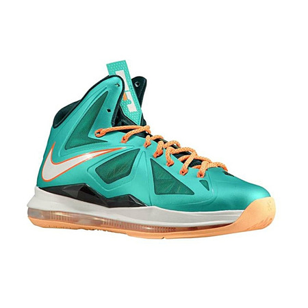 Lebron X "Dolphins" (302/turquesa/naranja/blanco)