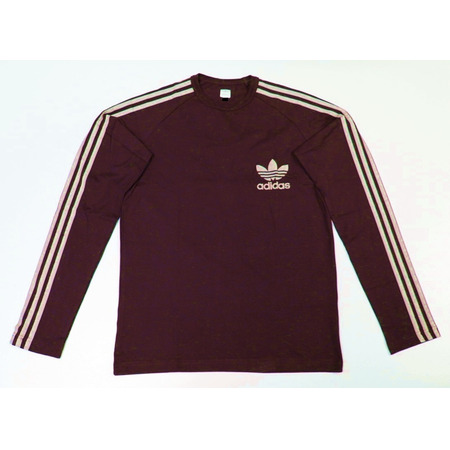 Adidas Camiseta M/L 3 Stripes Trefoil (burdeos)